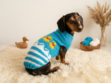 Clothes for dogs sweater with ducks, jumper with ducks for dachshund