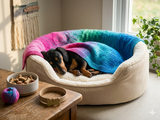 Handmade knitted wool blanket for dog, cat, dachshund, cozy warm pet wool blanket, knitted blanket for dogs or cats