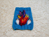 Handmade Knitted Unicorn Dog Snood with Rainbow Mane & Ears