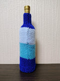 Knit Coastal Wine Bottle Sweaters | Starfish & Fish Sea Theme Decor