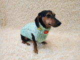 Handmade Cable Knit Dachshund Sweater | Warm Dog Clothes