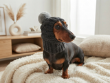 Dog Gray Pompom Hat,Pet Clothes Pompom Hat,Warm Puppy Hat