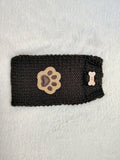 Dog Lover Knitted Phone Case with Paw Embroidery | Soft Wool Phone Sleeve | Wiener Dog Pouch with Bone Button | Cute Puppy Paw Gift for Her