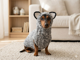 Gray wolf costume for dog sweater and hat, halloween wolf costume for pet