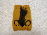 Knitted Donkey Snood Hat for Dachshund - Handmade Dog Costume with Ears and Mane