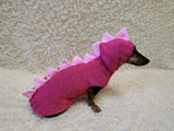 Dachshund hoodie dinosaur knitted animal clothes for pets, dog Halloween outfit Costume