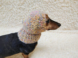 14 color Dog Hat Alpaca Tweed Striped, Knitted Set Warm Pet Clothes outfit apparel, Closed Ear Cap for Dachshunds beanie