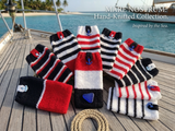 Nautical Striped Phone Sock | Handmade Knit Smartphone Sleeve -Handmade Marine Knit Phone Pouch - Mare Nostrum Collection