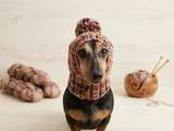 Cute Knit Dog Balaclava with Pom-Pom | Warm Winter Pet Snood