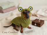 Pet Frog Costume - Halloween Costume Frog Sweater and Hat - Dachshund Frog Set for Dog Photo Shoot-Halloween dog costume for small dog Frog