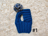 Dog Snood with Pom Pom, Knitted Dog Balaclava, Winter Dog Hat for Small Dogs, Puppy Snood, Dachshund Outfit, Pet Gift, Warm Dog Clothes
