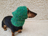 14 color Dog Hat Alpaca Tweed Striped, Knitted Set Warm Pet Clothes outfit apparel, Closed Ear Cap for Dachshunds beanie