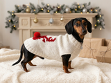 Christmas deer sweater for dog, christmas deer sweater for miniature dachshund, christmas dog clothes