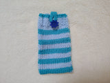 Handmade Knit Nautical Phone Case - Summer Vibes Collection-Nautical Striped Knit Phone Sleeve -Cute Coastal Phone Pouch