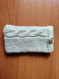 Handmade Knitted Phone Sleeve, Cable Knit Cell Phone Sock, Soft Wool Phone Case Pouch, Cozy Phone Protector, Boho Tech Accessory