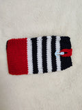 Nautical Striped Phone Sock | Handmade Knit Smartphone Sleeve -Handmade Marine Knit Phone Pouch - Mare Nostrum Collection