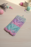 Cozy Cable Knit Phone Sock - Universal Smartphone Protective Sleeve - Hand Knitted Woolen Phone Bag with Button Closure - Boho Style Phone Accessory