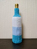 Knit Coastal Wine Bottle Sweaters | Starfish & Fish Sea Theme Decor