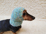 14 color Dog Hat Alpaca Tweed Striped, Knitted Set Warm Pet Clothes outfit apparel, Closed Ear Cap for Dachshunds beanie