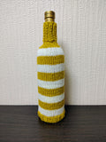 Handmade Knitted Wine Bottle Cover with Cable Stitch – Aesthetic Gift Decor