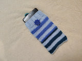 Handmade Knit Nautical Phone Case - Summer Vibes Collection-Nautical Striped Knit Phone Sleeve -Cute Coastal Phone Pouch