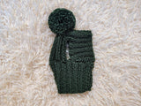Handmade Knit Dachshund Snood with Pom-Pom - Winter Dog Hat for Doxies & Small Breeds - Ear Warmer & Neck Gaiter
