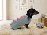 Knitted Dinosaur Costume for Dogs - Custom Dachshund Sweater ия)