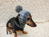 Dog hat pom-poms, warm winter clothes for pets, cap cloches ears dachshunds outfit apparel, pet lover gift