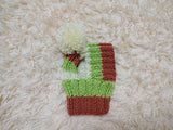 Comfort-Fit Knitted Dog Snood for Dachshunds - Soft Ribbed Dog Hat with Pom-Pom - Stay-On Winter Headwear for Long-Haired & Smooth Doxies