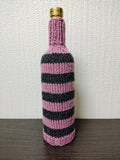 Handmade Knitted Wine Bottle Cover with Cable Stitch – Aesthetic Gift Decor