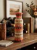 Handmade Knit Wine Bottle Cover | Cozy Fair Isle Sweater for 750ml Wine Bottle | Rustic Holiday Table Decor & Unique Wine Lover Gift