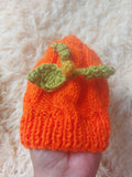 Matching Halloween Pumpkin Hat Set: Mom & Dog Angora Blend Knit