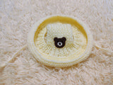 Teddy Bear Summer sun hat dogs with holes for ears. Hand knitted sun cap dachshund. Stylish Pet Photo Props and Gift Dog Moms