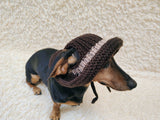 Cowboy Panama hat for dogs, summer cap dachshund, sun protection with open ears panama pet outfit apparel lover gift