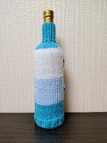 Knit Coastal Wine Bottle Sweaters | Starfish & Fish Sea Theme Decor