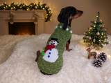 Christmas Outfit Pet Snowman Pom Pom Clothes,Snowman Christmas Sweater for Dogs,Christmas Gift for Pet Lover