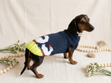 Goose clothes pet sweater - jumper with goose ducks for dogs - halloween clothes with goose for dachshund