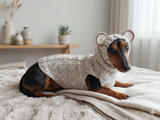 Вear hoodie for dog aran melange cable suit with ears for dachshund