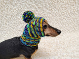 Chunky Knit Dog Balaclava Hood | Stylish Winter Dog Snood Hat