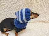Mohair Wool Super Warm Dog Hat , Designer Pet Party Clothes outfit, Winter cloches knitted Dachshund Beanie