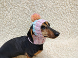 Knitted Dog Hat for Small Medium Dogs, Warm Puppy Hood, Winter Pet Balaclava, Dog Snood to Keep Ears Warm, Small Dog Winter Clothes, Cute Pet Gift