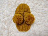 Hand-Knitted Dachshund Snood with Pompoms, Funny Dog Hat for Small Breeds, Animal Style Knitted Dog Hood, Cozy Dachshund Winter Headwear