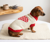 Dachshund clothes Heart knitted sweater