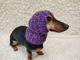 14 color Dog Hat Alpaca Tweed Striped, Knitted Set Warm Pet Clothes outfit apparel, Closed Ear Cap for Dachshunds beanie