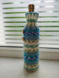 Handmade Knit Wine Bottle Cover | Cozy Fair Isle Sweater for 750ml Wine Bottle | Rustic Holiday Table Decor & Unique Wine Lover Gift