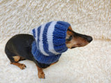 Mohair Wool Super Warm Dog Hat , Designer Pet Party Clothes outfit, Winter cloches knitted Dachshund Beanie