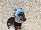 Double Pom Pom Dog Hat — Warm Wool Blend Winter Accessory