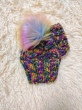 Handmade Dachshund Beanie, Knitted Dog Snood with Pom Pom, Winter Puppy Hat, Small Pet Ear Warmer, Custom Dog Apparel