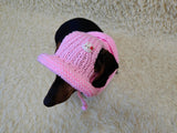 Panama dog an Easter bunny, summer hat for dachshund, sun protection with open ears