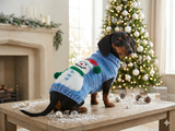 Christmas sweater with snowman for dog